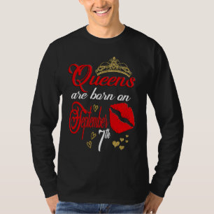 Camiseta Reinas de Labios Rojos Lindos Nacen el 7 de Septie