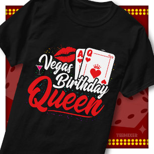 Camiseta Reinas del cumpleaños de Vegas Casino Fiesta Chica