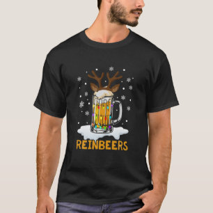 Camiseta Reinbeers Navidades de renos de cerveza Graciosa b
