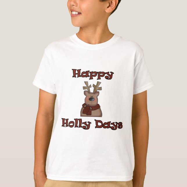Camiseta Reindeer Holly Days Tshirts and Gifts (Anverso)