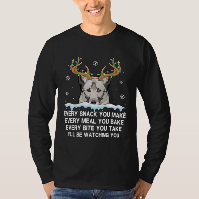 Camiseta Reindeer Norwegian Elkhound Every Snack You Make L (Anverso)