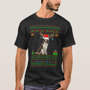 Camiseta Reindeer Santa Hat coincidiendo con feos Navidades