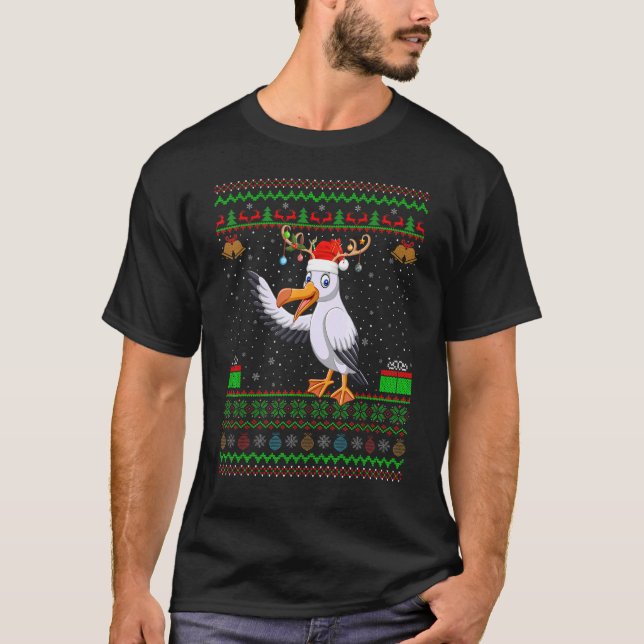 Camiseta Reindeer Santa Hat coincidiendo con los albatros f (Anverso)