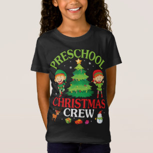 Camiseta Reindeer Snowman Elfs Bailando en el preescolar Ch