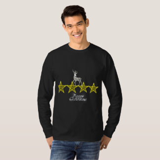 Camiseta Reindeer Stars Merry Christmas Long Sleeve Tshirt