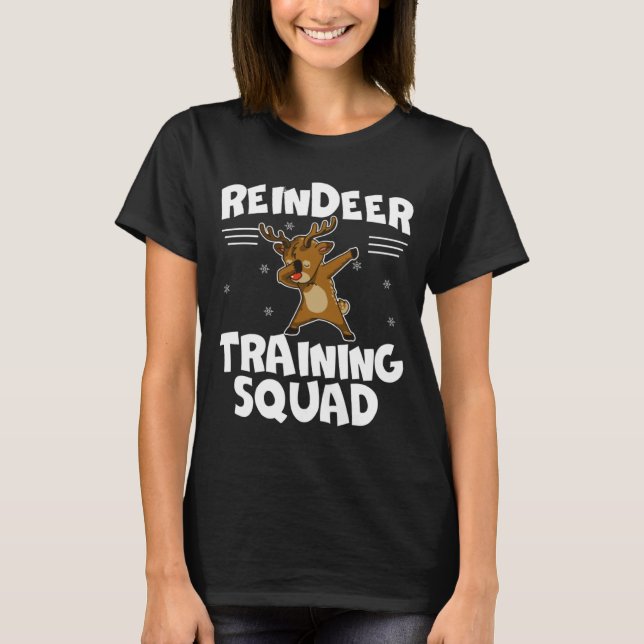 Camiseta Reindeer Training Squad Deer Team Xmas Running New (Anverso)