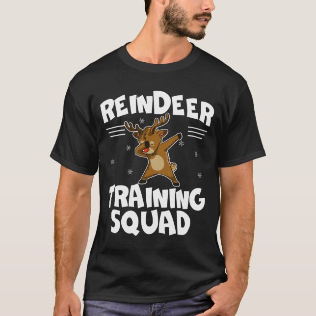 Camiseta Reindeer Training Squad Deer Team Xmas Running New (Anverso)