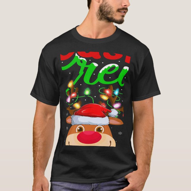 Camiseta Reindeer Xmas Lights Cousin Crew Reindeer Christma (Anverso)