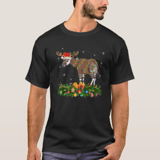 Camiseta Reindeo de los animales de Okapi Santa Hat Okapi C