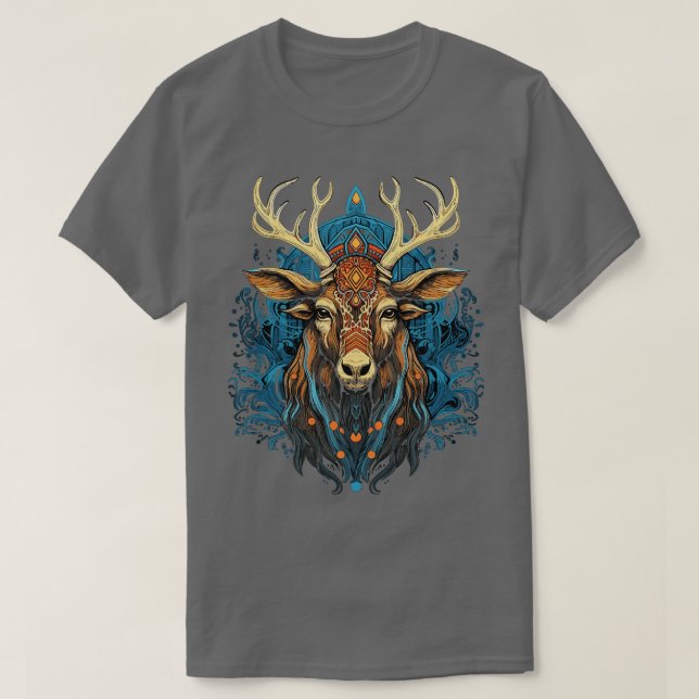 Camiseta Reindeo Psicodélico de Arte DMT (Diseño del anverso)