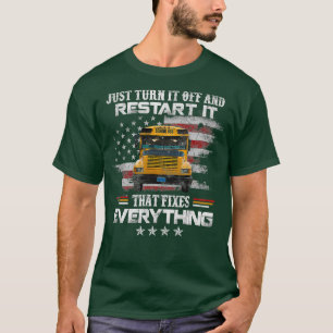 Camiseta Reiniciar eso que arregla el autobús escolar