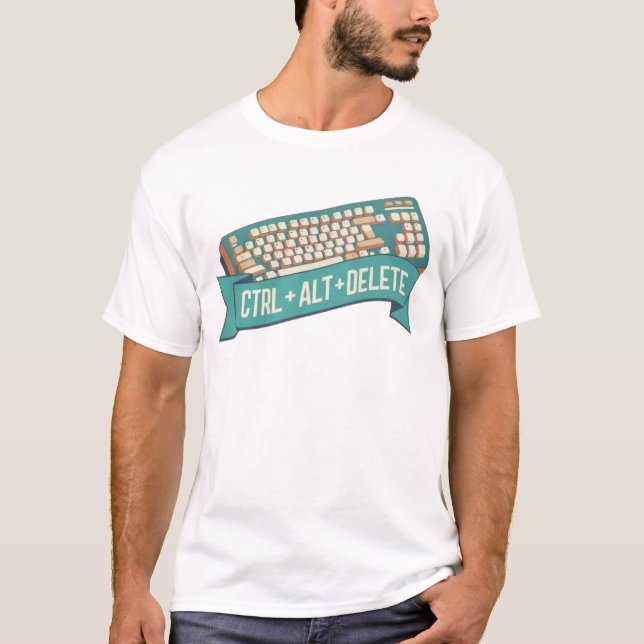 Camiseta "Reiniciar tu estilo: CTRL+ALT+BORRAR camiseta" (Anverso)