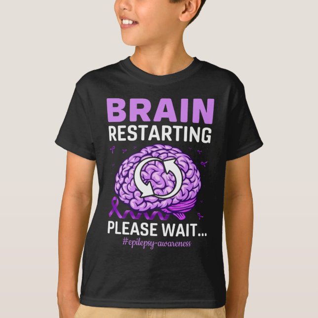 Camiseta Reinicio del cerebro Por Favor Espere Conciencia S (Anverso)