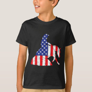 Camiseta Reining Horse Usa Flag American Inside Me Horsebac