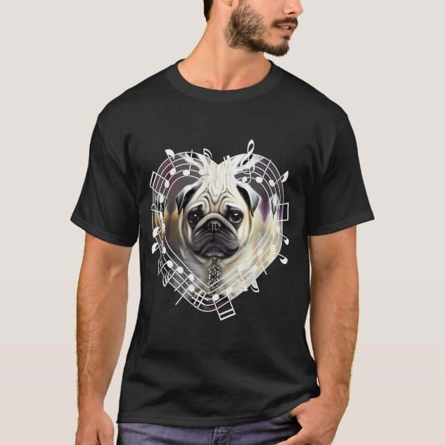 Camiseta Reino Comido Pug Jurásico (Anverso)