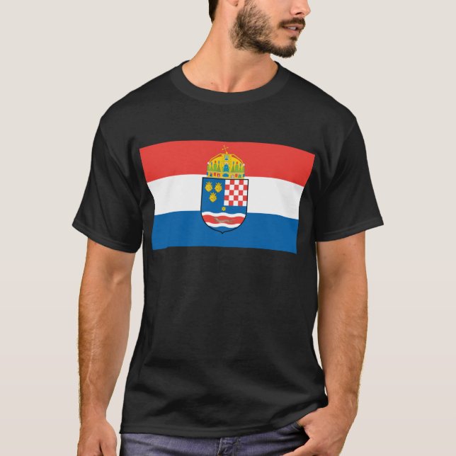 Camiseta Reino de Dalmacia Croacia y de la bandera de (Anverso)