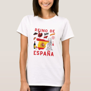Camiseta Reino De España Vacaciones En España Recuerdo Espa