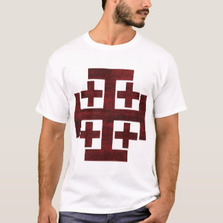Camiseta Reino de Jerusalén - Rojo y Negro
