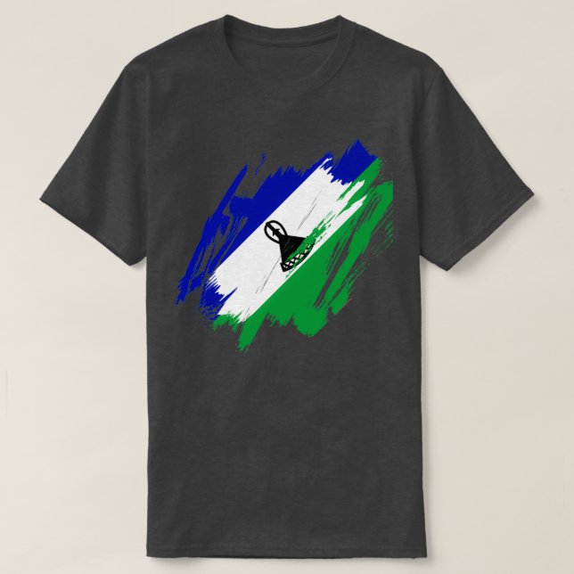 Camiseta Reino de Lesotho x27Muso oa Lesotho (Diseño del anverso)