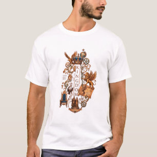 Camiseta Reino" Emblema Real Épico Gráfico –Majestuoso