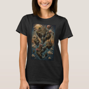 Camiseta Reino Flotante en Micro Mosaico 3D