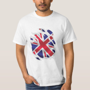 Camiseta Reino Unido Bajo La Bandera De La Piel