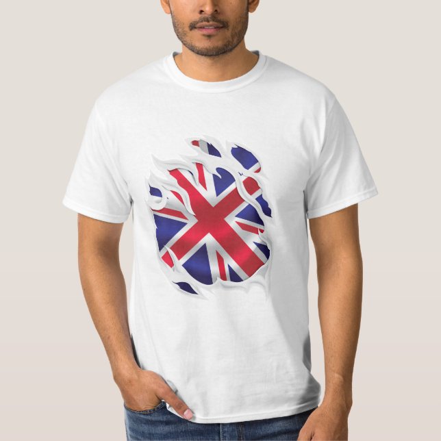 Camiseta Reino Unido Bajo La Bandera De La Piel (Anverso)