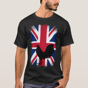 Camiseta Reino Unido bandera del Reino Unido gallo de pelea