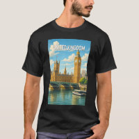 Reino Unido Ilustración Arte de Viaje Vintage