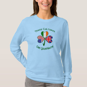 Camiseta Reino Unido Irlanda EE. UU. Trébol Personalizado