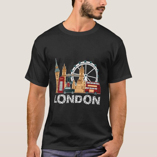 Camiseta Reino Unido Londres Recordatorio Turístico De Viaj (Anverso)
