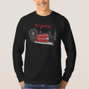 Camiseta Reino Unido Londres Red Bus London Skyline Seve