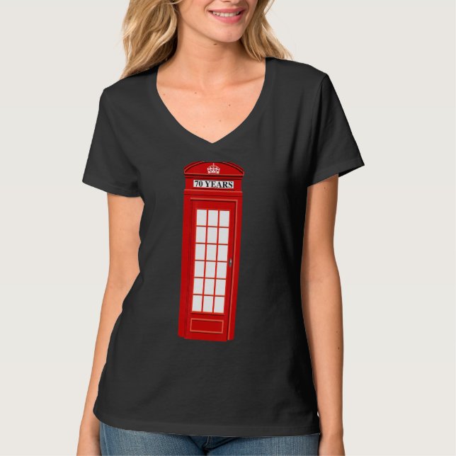 Camiseta Reino Unido Londres Red Phone Box Boo (Anverso)