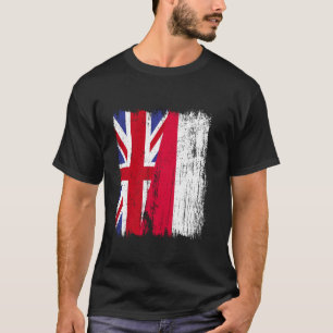Camiseta Reino Unido Polonia Media Bandera Ascendencia Brit
