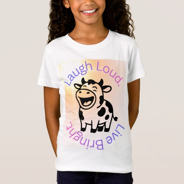 Camiseta Reír Fuerte, Vivir Brillante (Anverso)