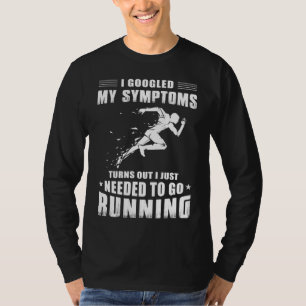 Camiseta Reírse de mis síntomas en Google, Runni necesaria