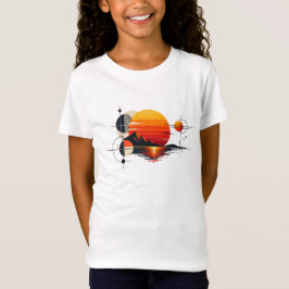 Camiseta Rejilla de puesta de sol – Diseño minimalista geom