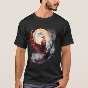 Camiseta Rejuvenecimiento de pájaros Fénix de fuego Bir Mít