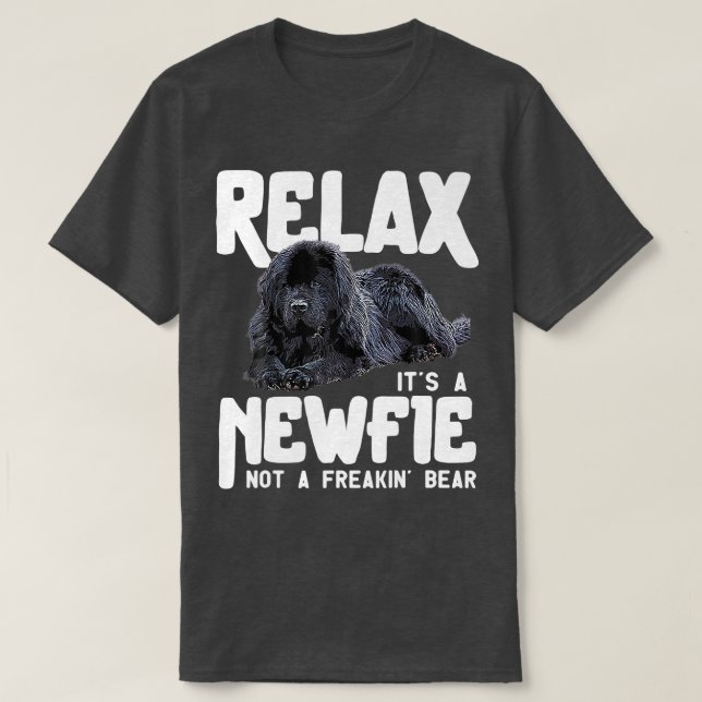Camiseta Rela es un Newfie no AFreakinBear Terranova D (Diseño del anverso)