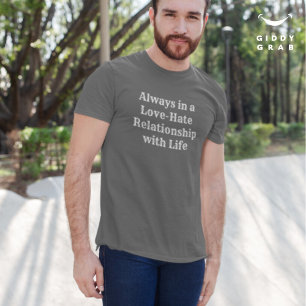 Camiseta Relación amor-odio Cita de caracteres divertidos