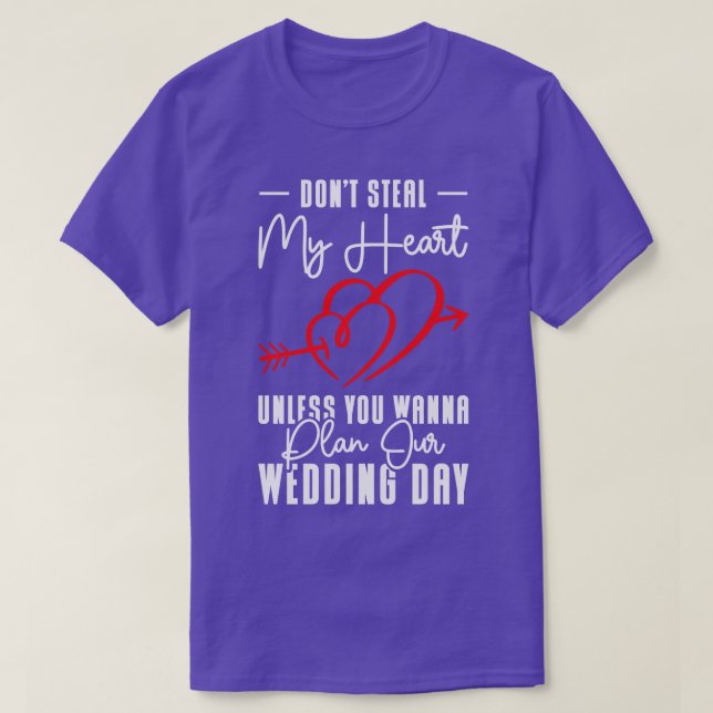 Camiseta Relación Boda de pareja cardíaca Romance citas (Diseño del anverso)