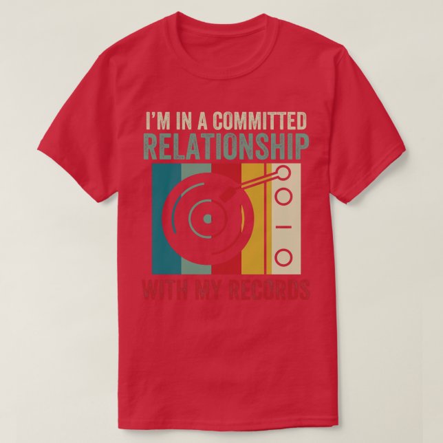 Camiseta Relación comprometida con mis registros Funny LP V (Diseño del anverso)