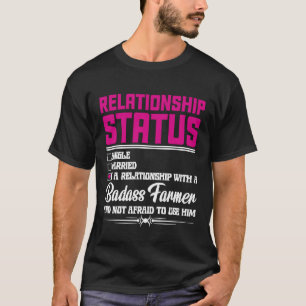 Camiseta Relación con una esposa de granjero novia  1