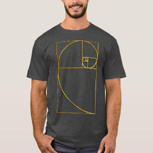 Camiseta Relación de oro Espiral de Fibonacci sagrada 1