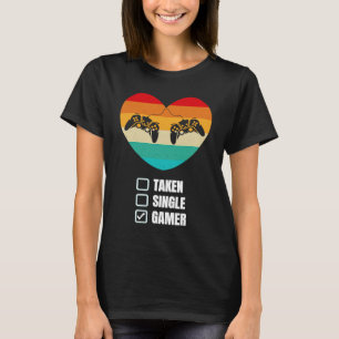 Camiseta Relación de un solo jugador Gamer tomado Día de Sa
