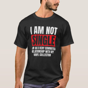 Camiseta Relación de vinilo divertida colección de discos L