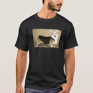 Camiseta Relación dorada Corgi Fibonacci Matemática espiral