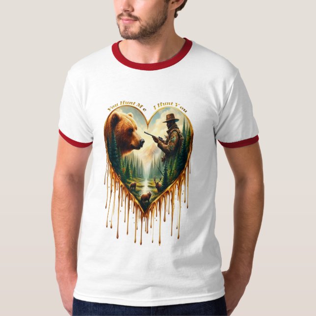 Camiseta Relación entre el oso pardo y el venado de Hunter (Anverso)