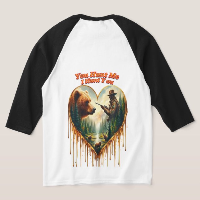 Camiseta Relación entre el oso pardo y el venado de Hunter (Distribución Reverso )