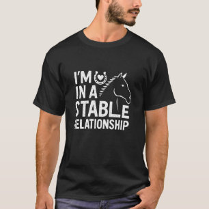 Camiseta Relación Estable de Jinete de Caballo Divertido Hu